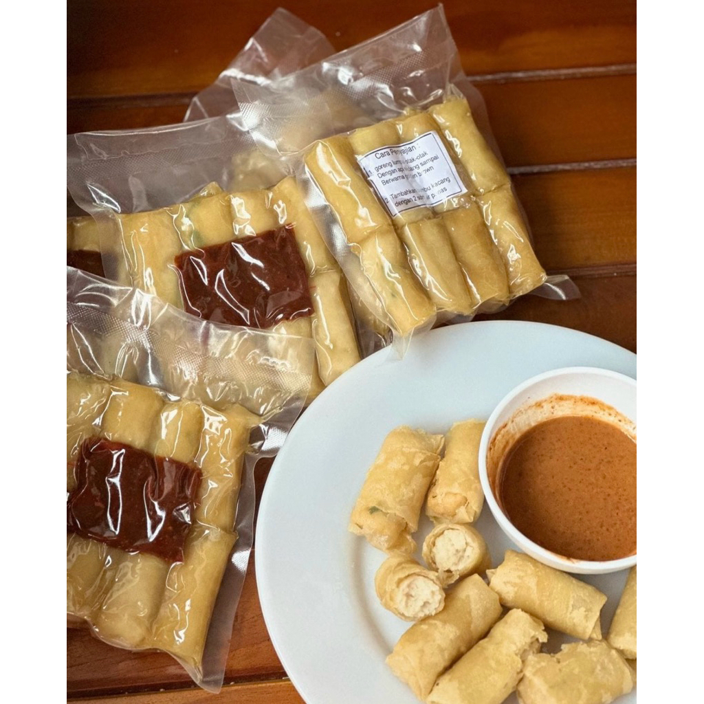 Lumpia otak otak homemade