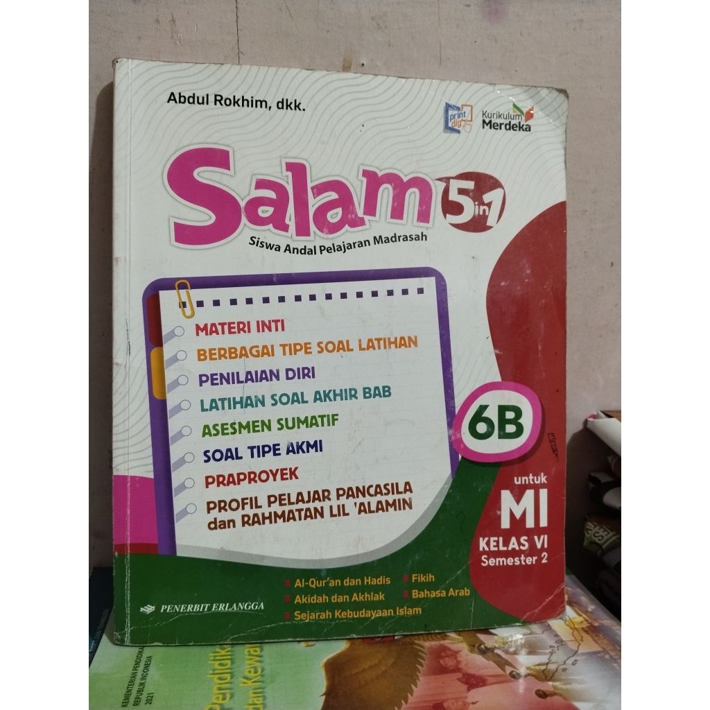 buku salam 6a, salam 6b untuk kelas 6/VI sd mi kurikulum merdeka