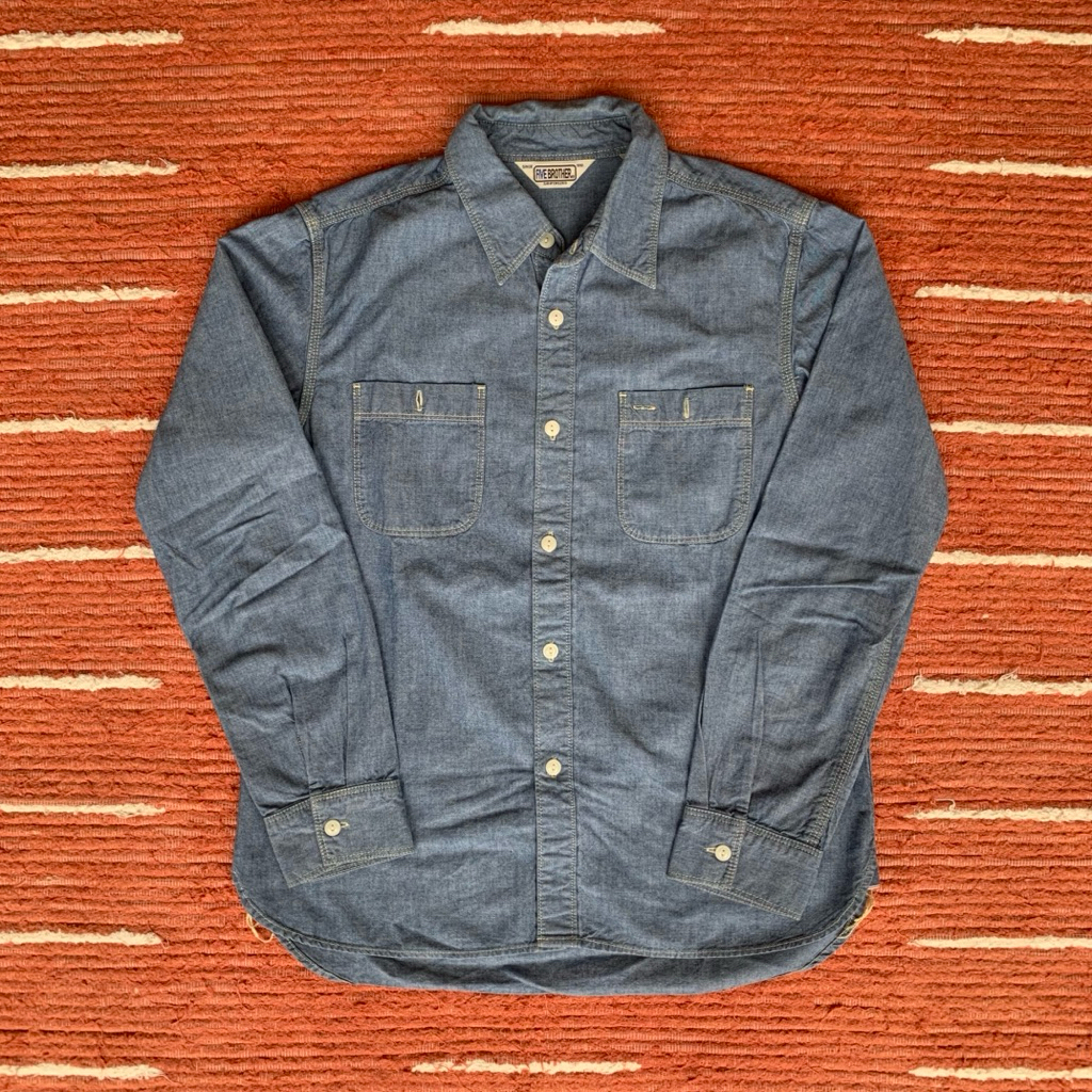 Five Brother Railroad Selvedge Chambray Work Shirt