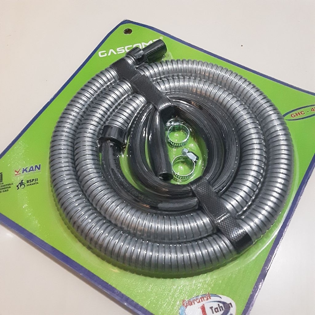 selang kompor GASCOMP selang fleksibel pengaman stainless selang spiral GASCOMP