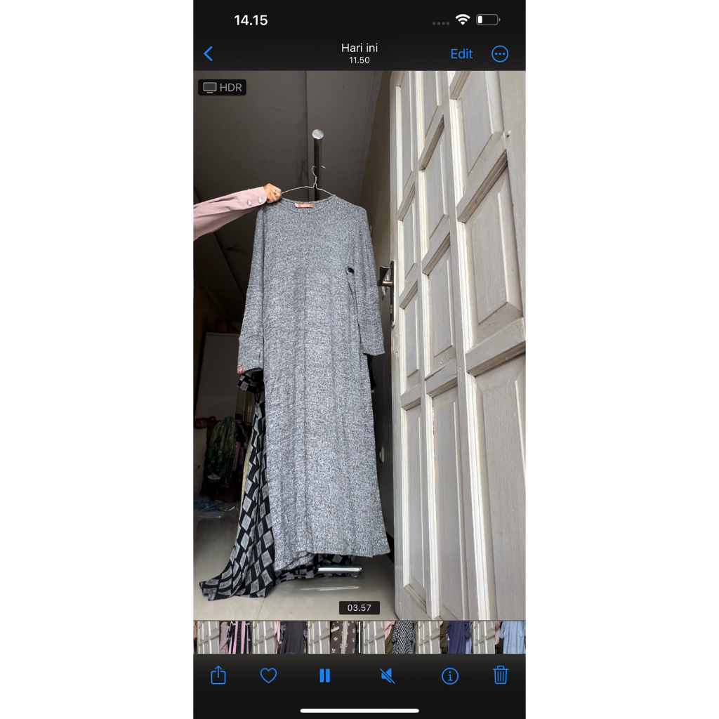 preloved - BELLEZASH abaya NOIR 8.0 smokey size XS