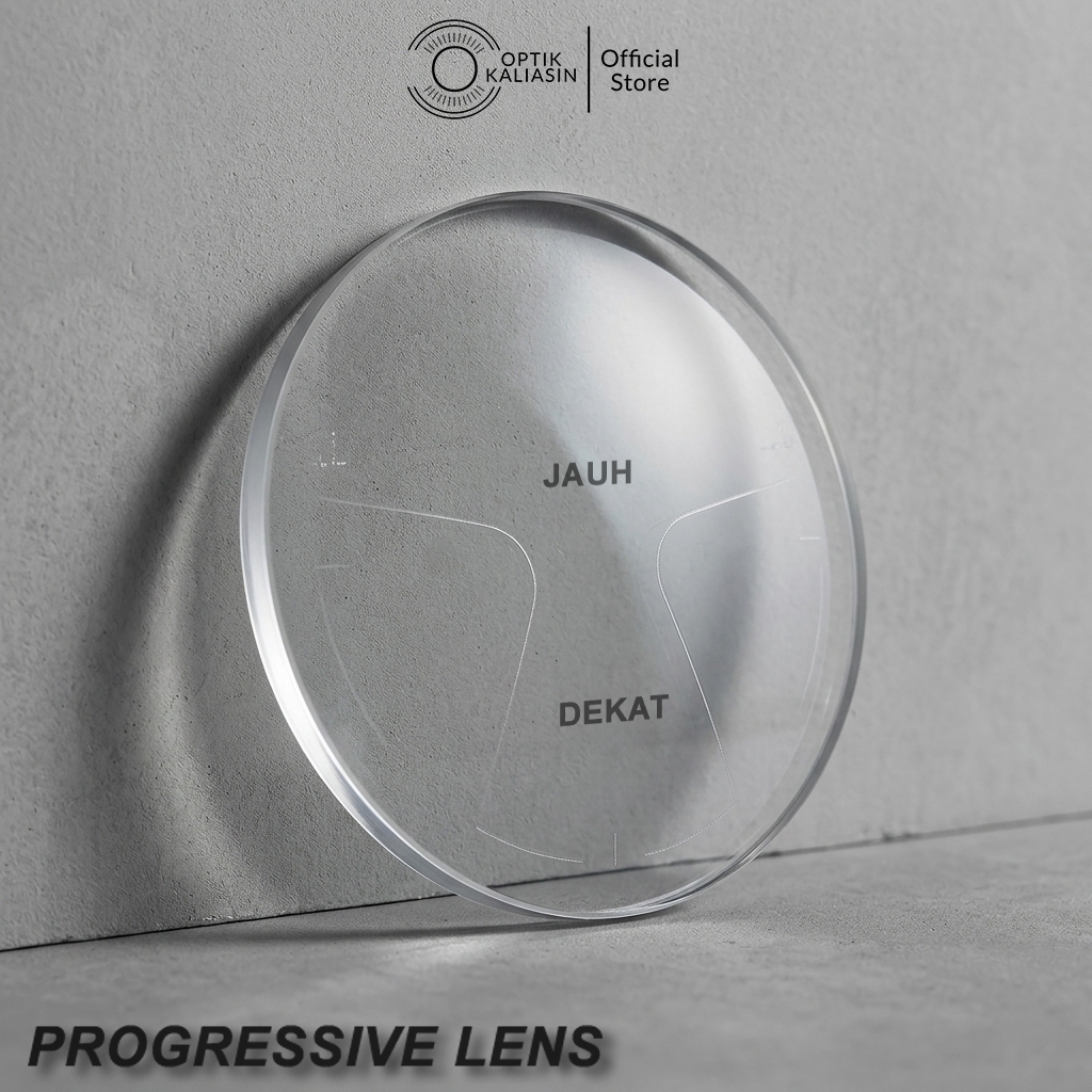 Lensa progresif DOMAS jauh dekat minus cilinder plus (khusus gosok/PO pabrik)