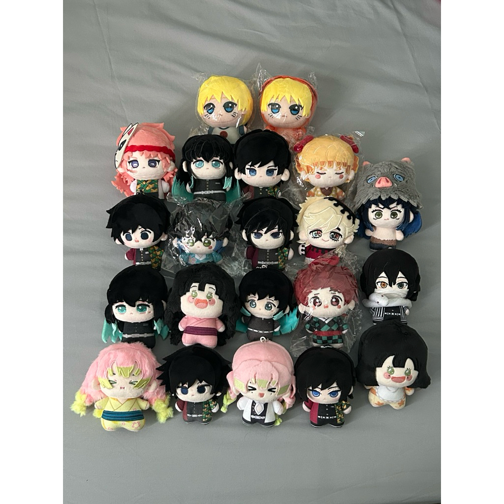 (READY STOCK, LANGSUNG KIRIM) Nunu Doll Boneka, Keychain Demon Slayer - Mitsuri, Sabito, Giyuu, Oban