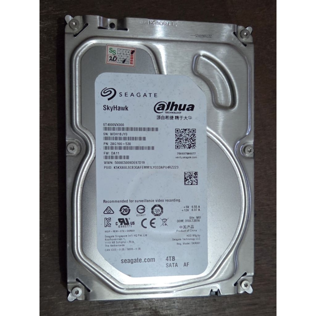 Hard Disk 4TB Seagate Rusak