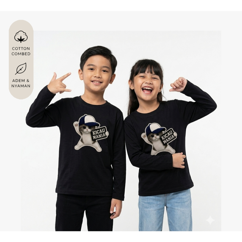 Baju Kaos Anak Kicau Mania Unisex Lengan Panjang