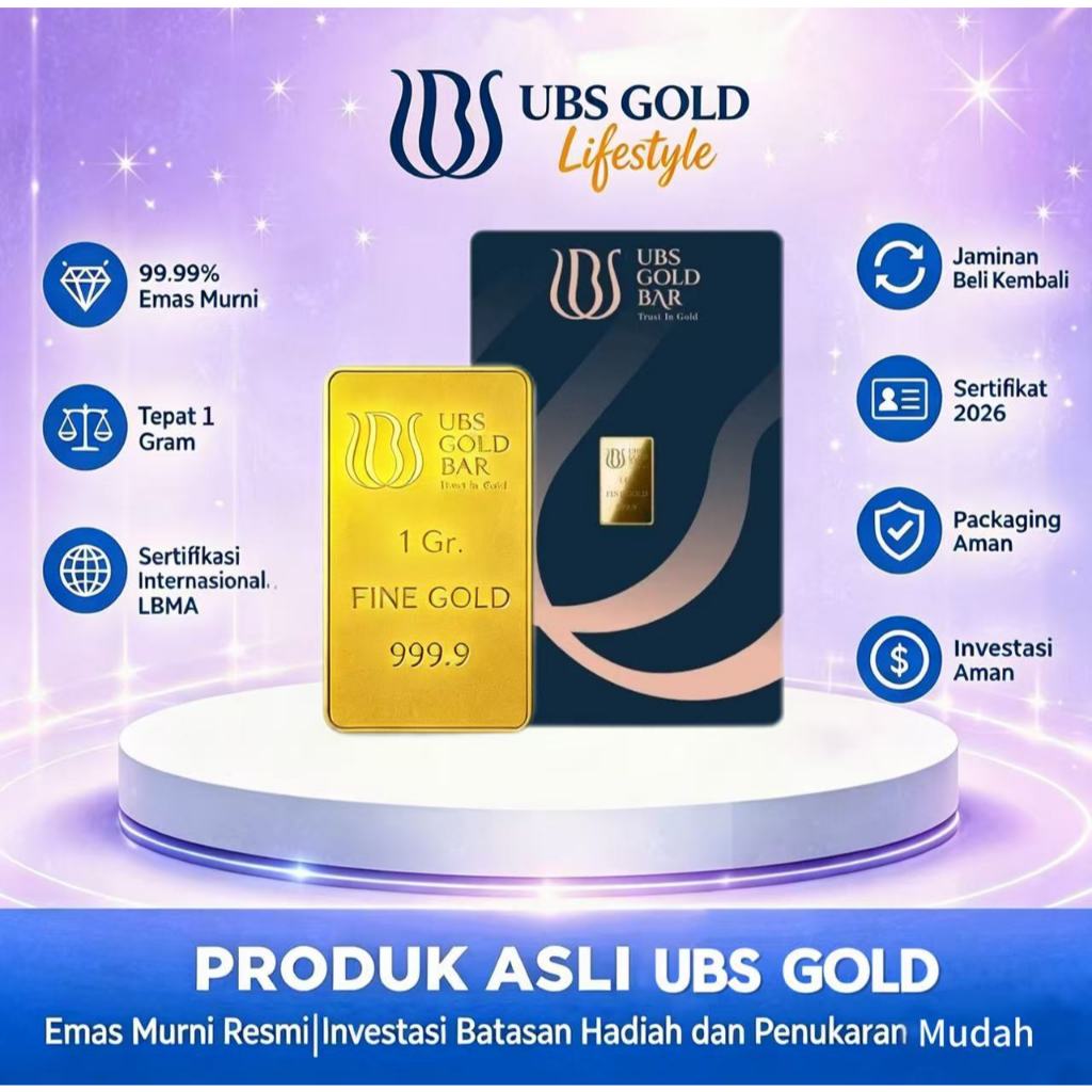 TERMURAH LOGAM MULIA UBS 1 GRAM KEMASAN BARU (FULL ASURANSI)