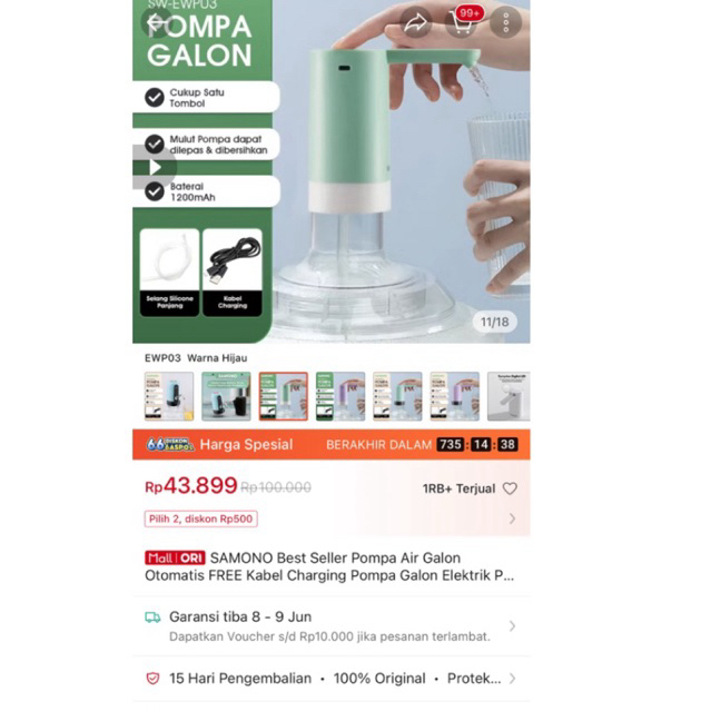 pompa galon samono