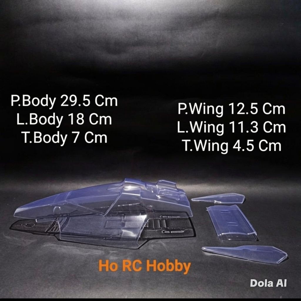 Body dan Wing Clear RC 1/10 Model Dash Emperor..