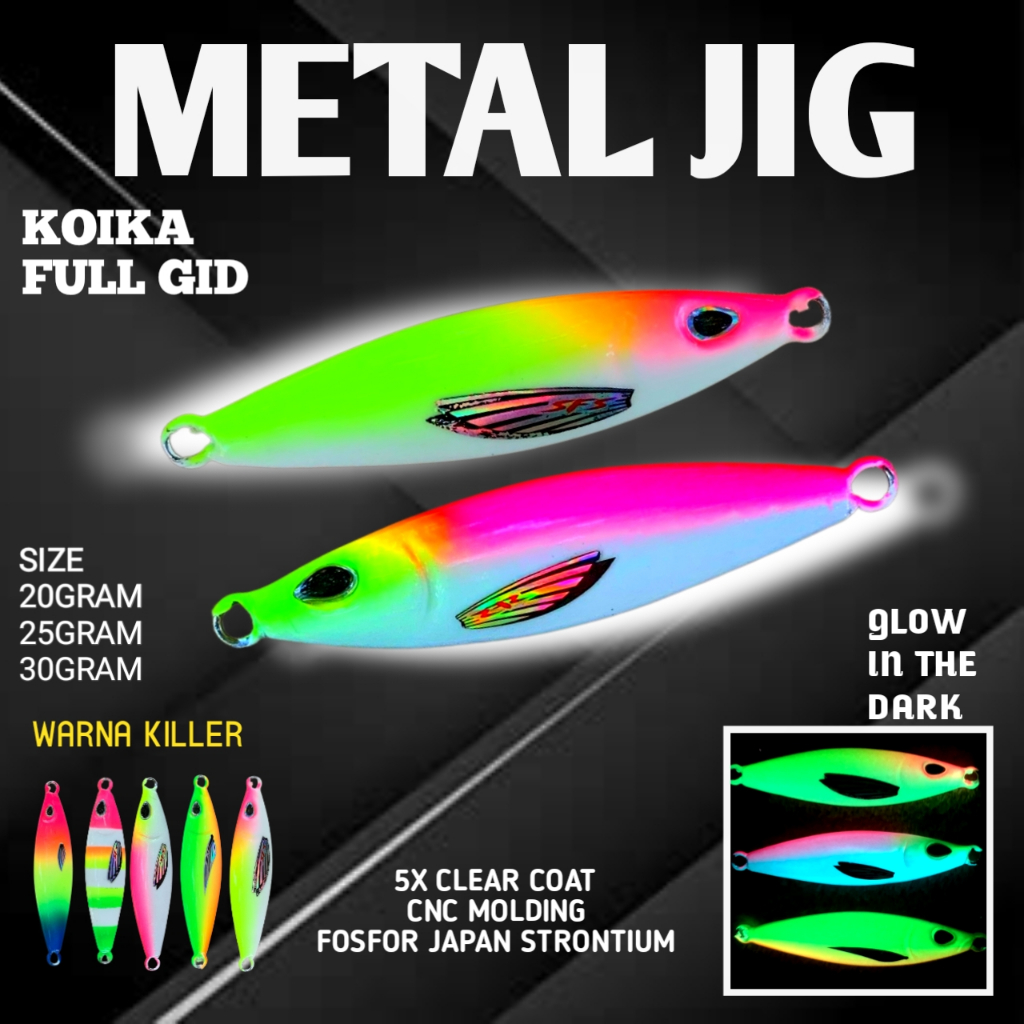 Metal jig 30gram/25gram/20gram koika ful gid metal jig 30gram metal jig 25 gram metal jig 20gram ump