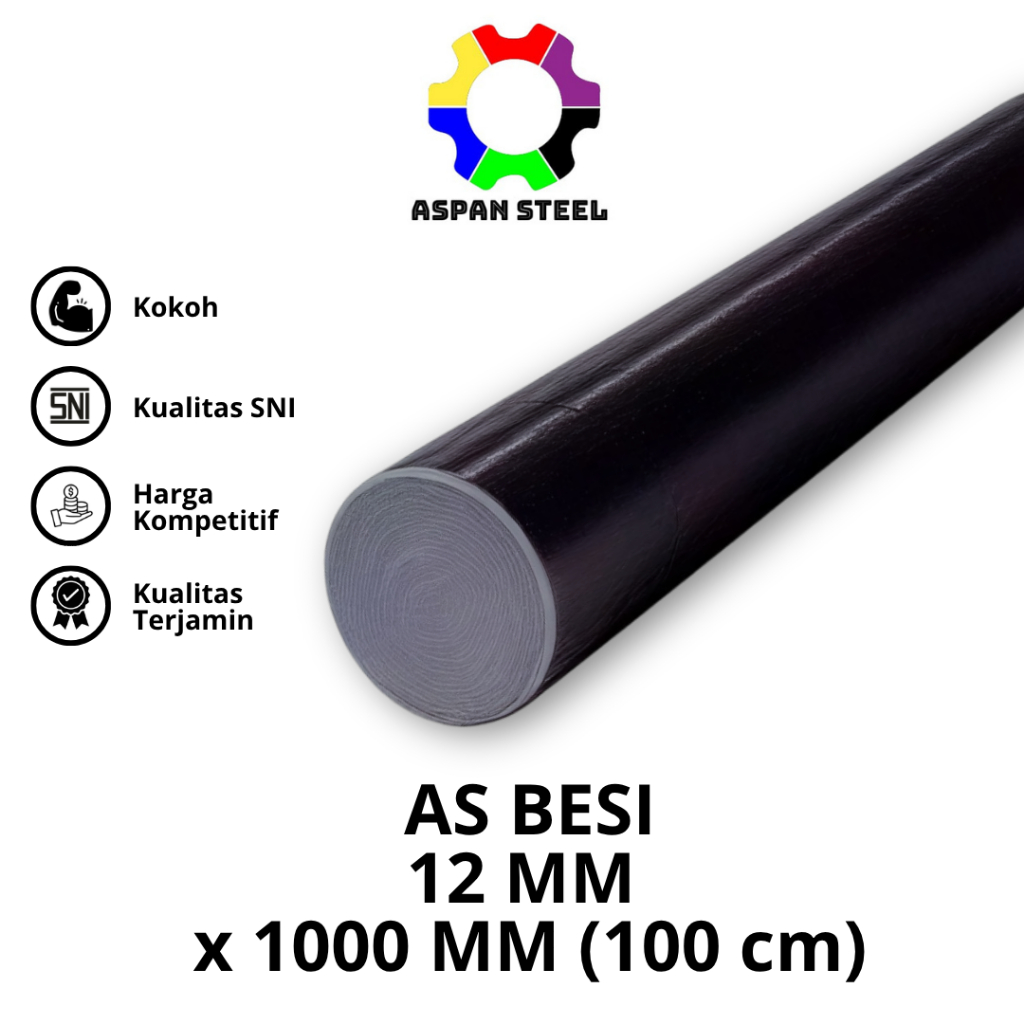 as round bar besi 12 mm ( as bulat )