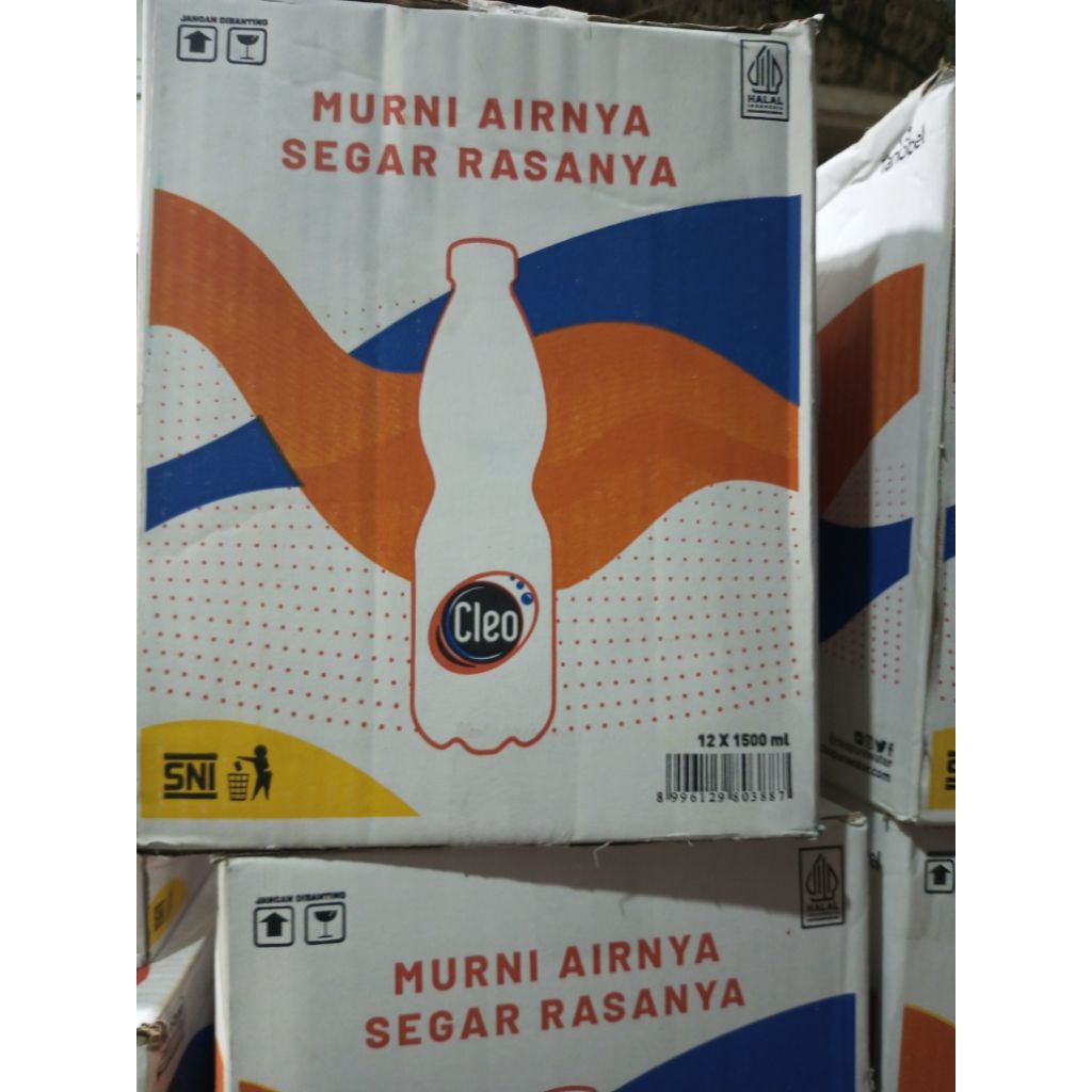 Cleo 1500ml dus isi 12 botol / air mineral botol besar / Cleo 1,5L dus