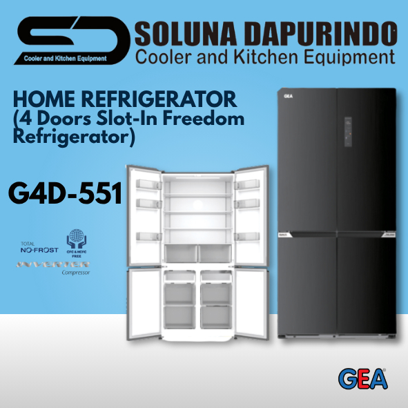 GEA HOME REFRIGERATOR (4 Doors Slot-In Freedom Refrigerator) G4D-551/G4D551/G4D 551