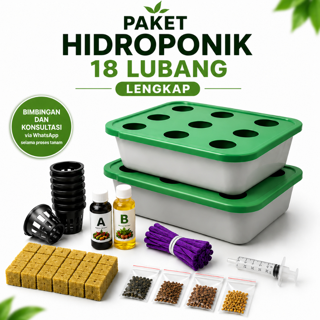 Hidroponik Set Lengkap Paket Hidroponik Set Lengkap untuk Pemula, Mudah Digunakan Sampai Panen Lengk