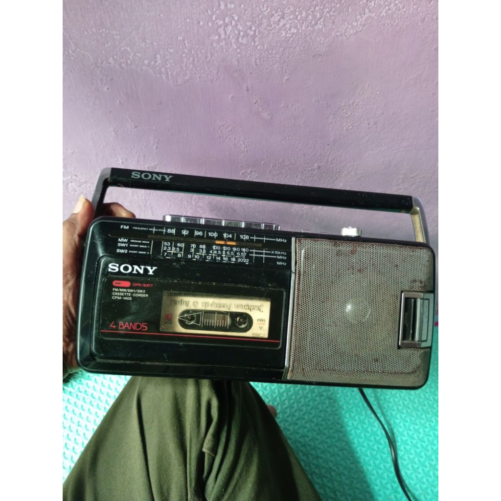 Radio Tape Sony cfm-40s Rusak Bahan Kanibalan Pajangan