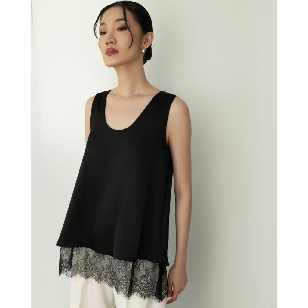 FLOMORS - ROSEA TOP BLACK