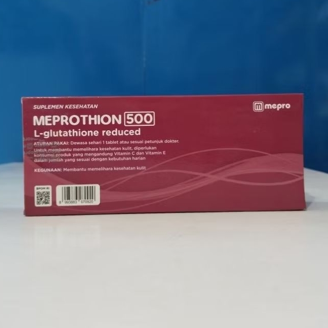 MEPROTHION 500MG 1STRIP @10TABLET - SUPLEMEN MENGANDUNG L-Gluthatione reduced 500mg