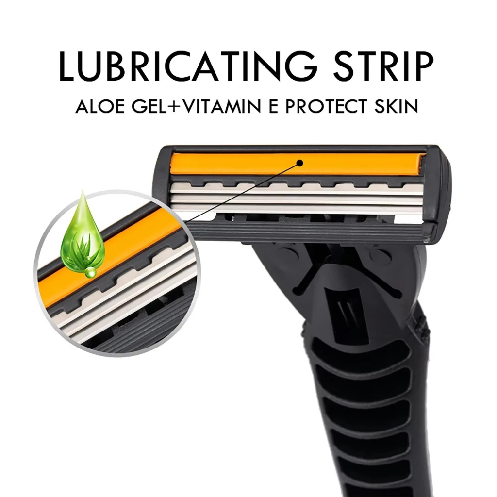 Berbagai Alat Pisau Cukur Cukuran Pencukur Manual Kumis Jenggot Garuk Bulu Kaki Ketiak Pria Wanita Set Gagang Free Refill Isi 6 Ulang Tajam Strip Pelicin Pelumas Aloe Vera Kulit Sensitif Halus Shaver Razor 6 7 Mata Pisau Yukinawa Orlee 3 4 Lapis Layer