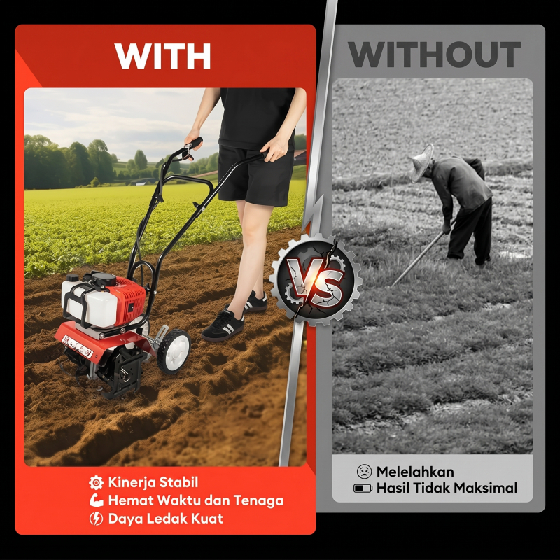 PALING LARIS REAIM Cultivator Mini Tiller Bensin Mesin Pengolah Tanah Mikro Mesin Bajak Sawah Kebun