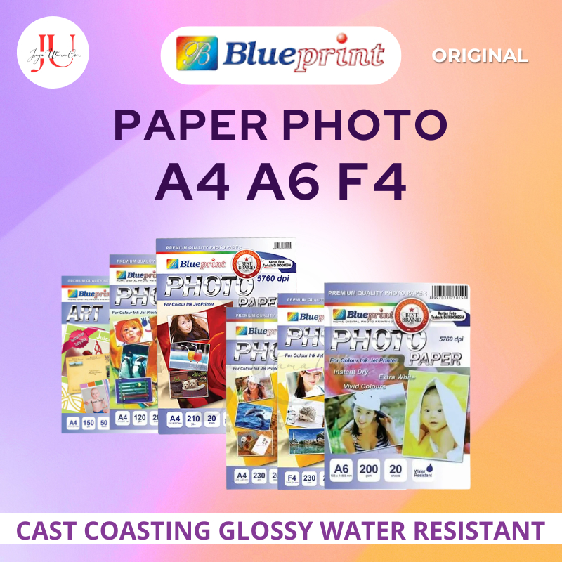 BLUEPRINT Paper Photo A4 F4 4R Paper Photo Sticker