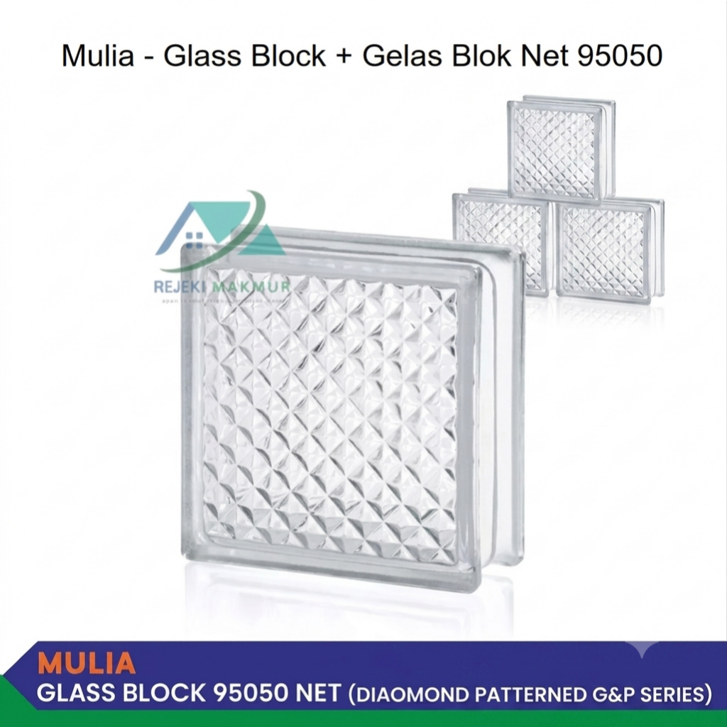 Mulia - Glass Block + Gelas Blok Net 95050