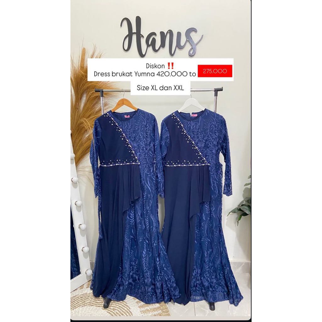 Dress & Setcel brukat diskon