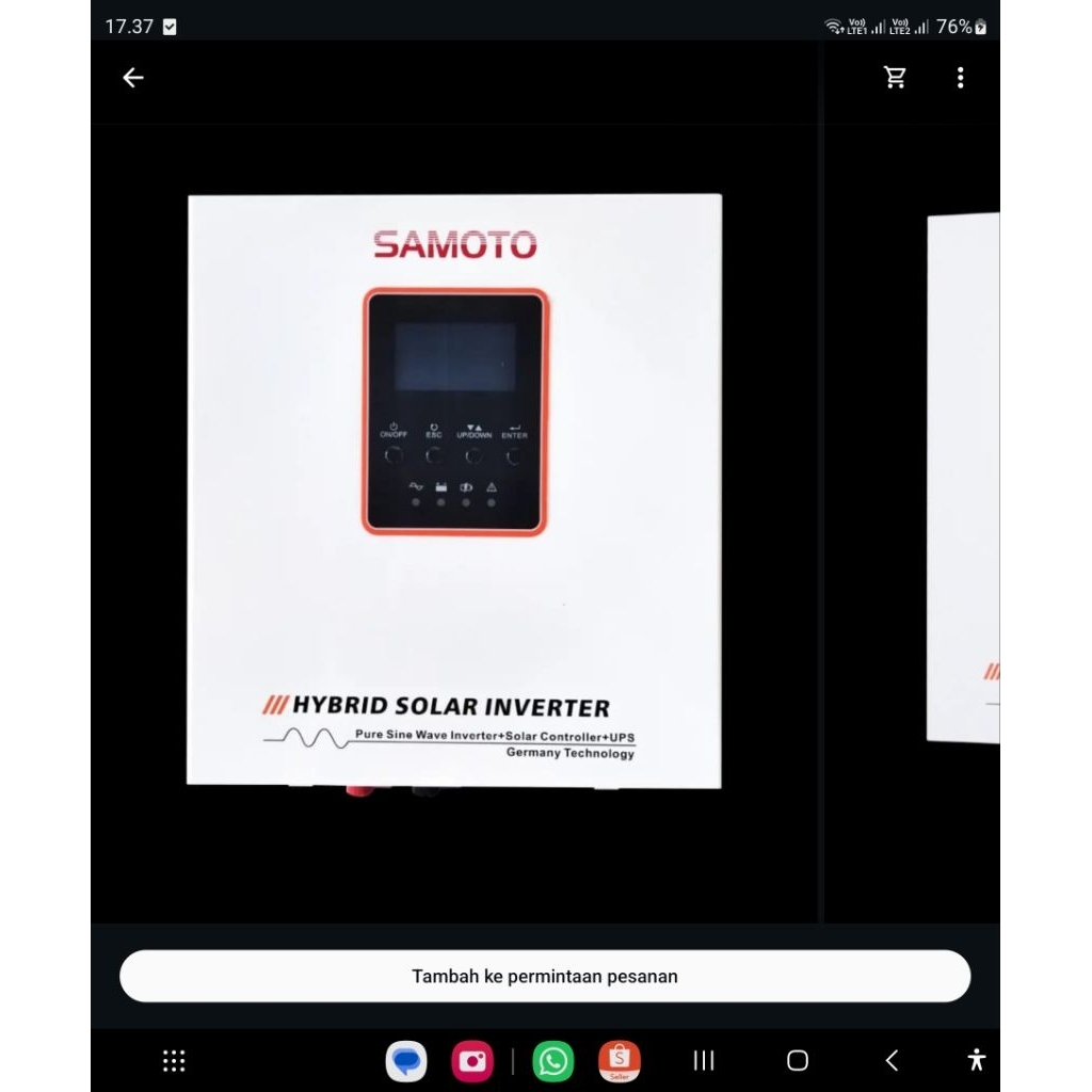 inverter hybrid samoto 1000wat hybrid solar inverter 1000wat samoto