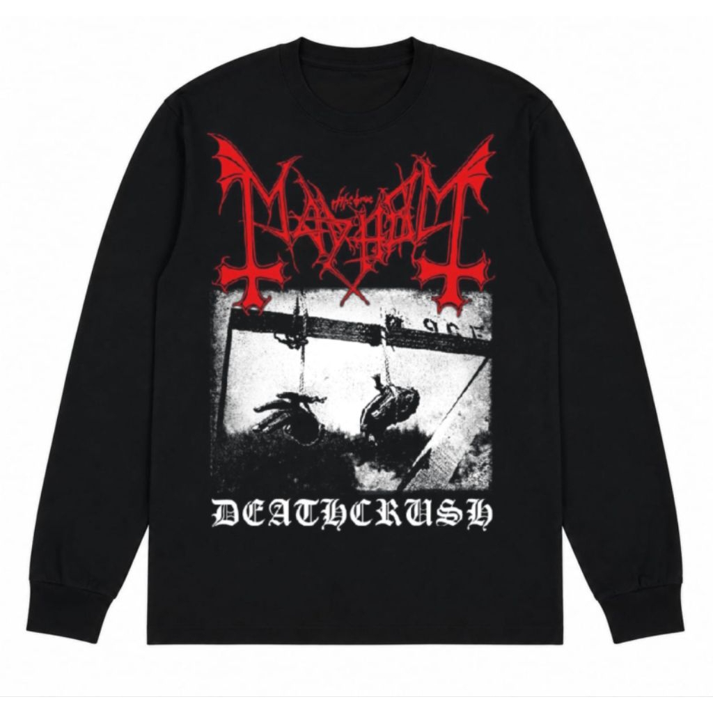 Kaos Band Mayhem Deathcrush Lengan Panjang