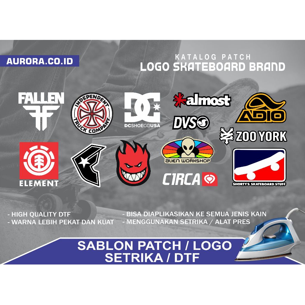 DTF SABLON LOGO SETRIKA / SABLON LOGO SKATE / LOGO DTF SATUAN / SABLON SETRIKA SKATEBOARD
