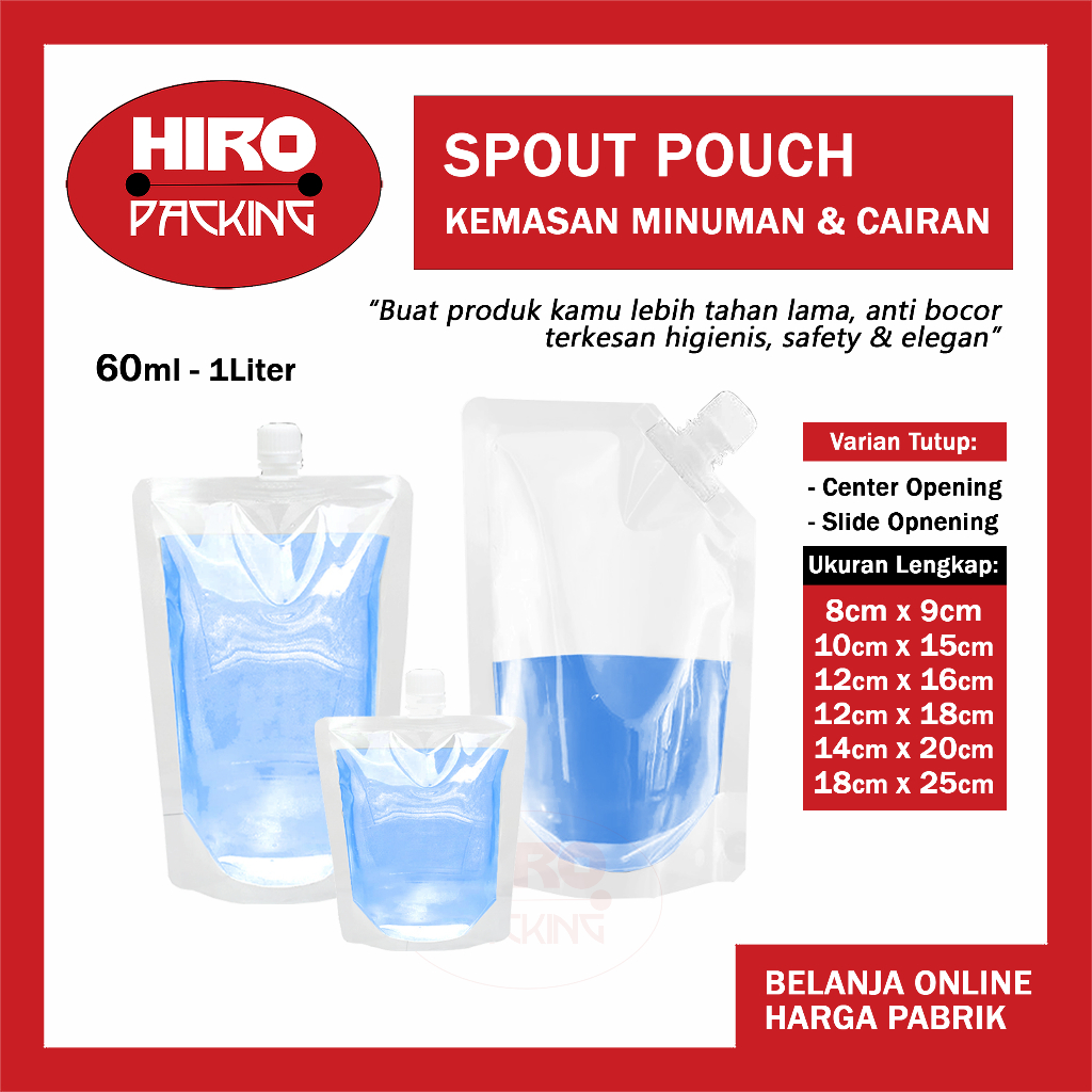 Standing Pouch Spout Food Grade Termurah