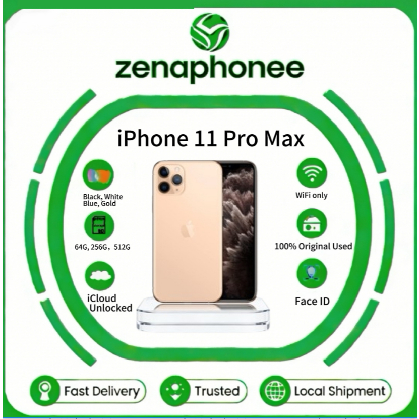 iPhone 11 Pro Max WIFI Only BYPASS 64GB/256GB/512GB  Second Original Mulus Fullset /iCloud Unlocked/