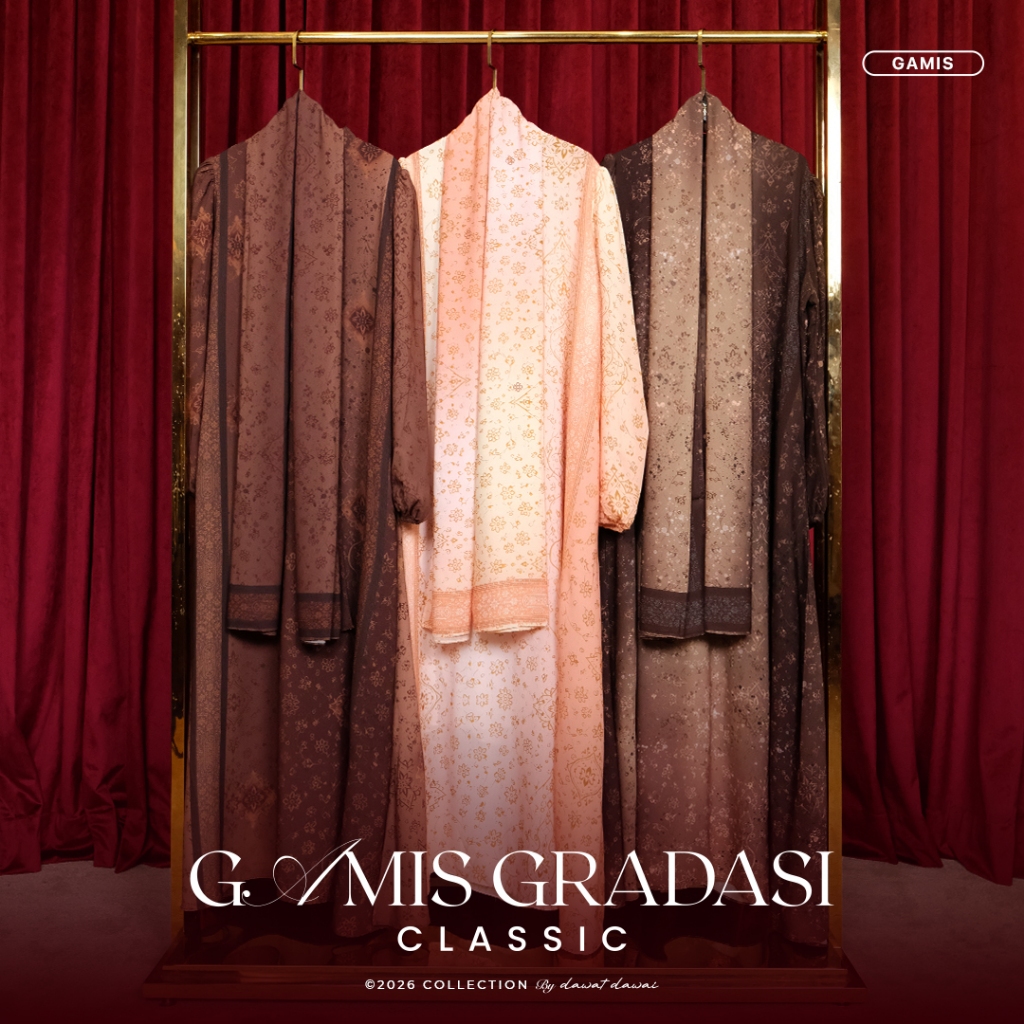 Dawat Dawai - Gamis Gradasi Classic - Busui & Hijab Friendly