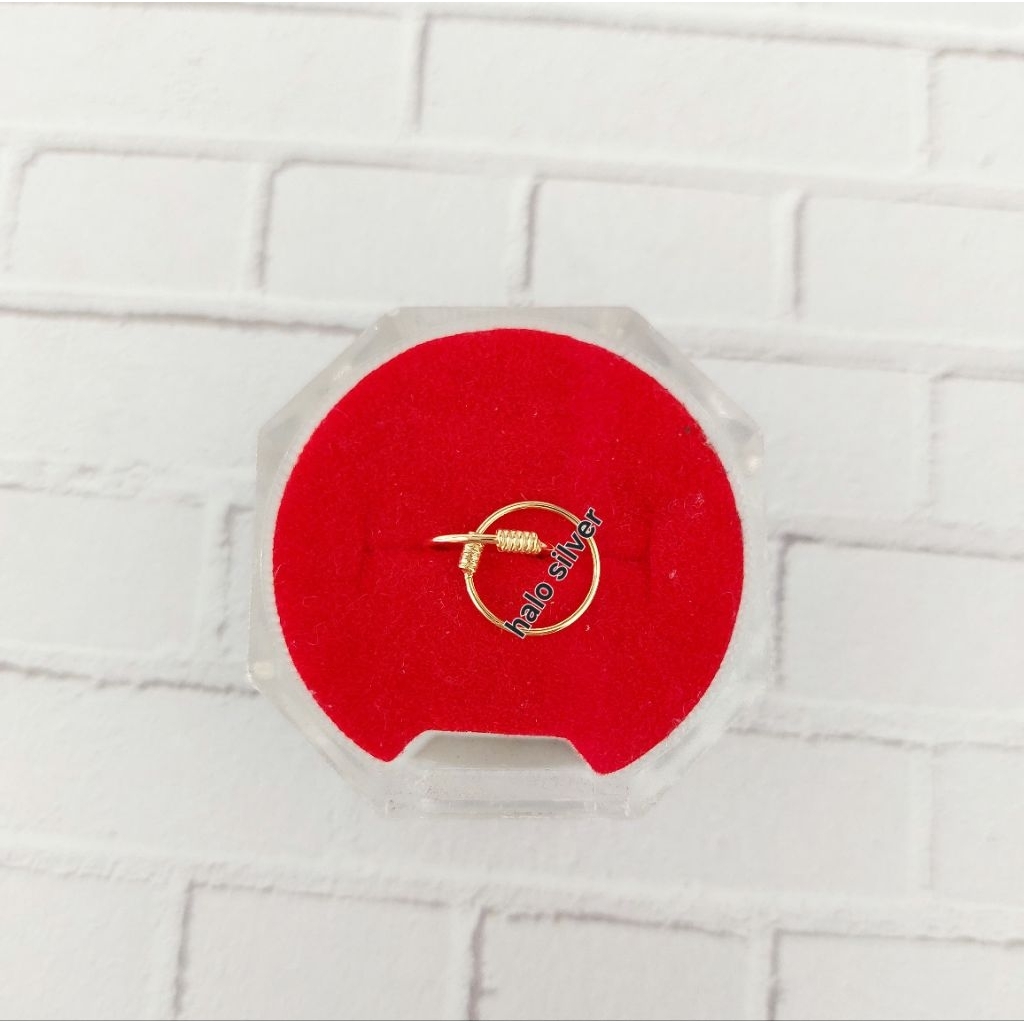 anting bayi knip kawat 1/4gr perak 925 lapis emas kuning