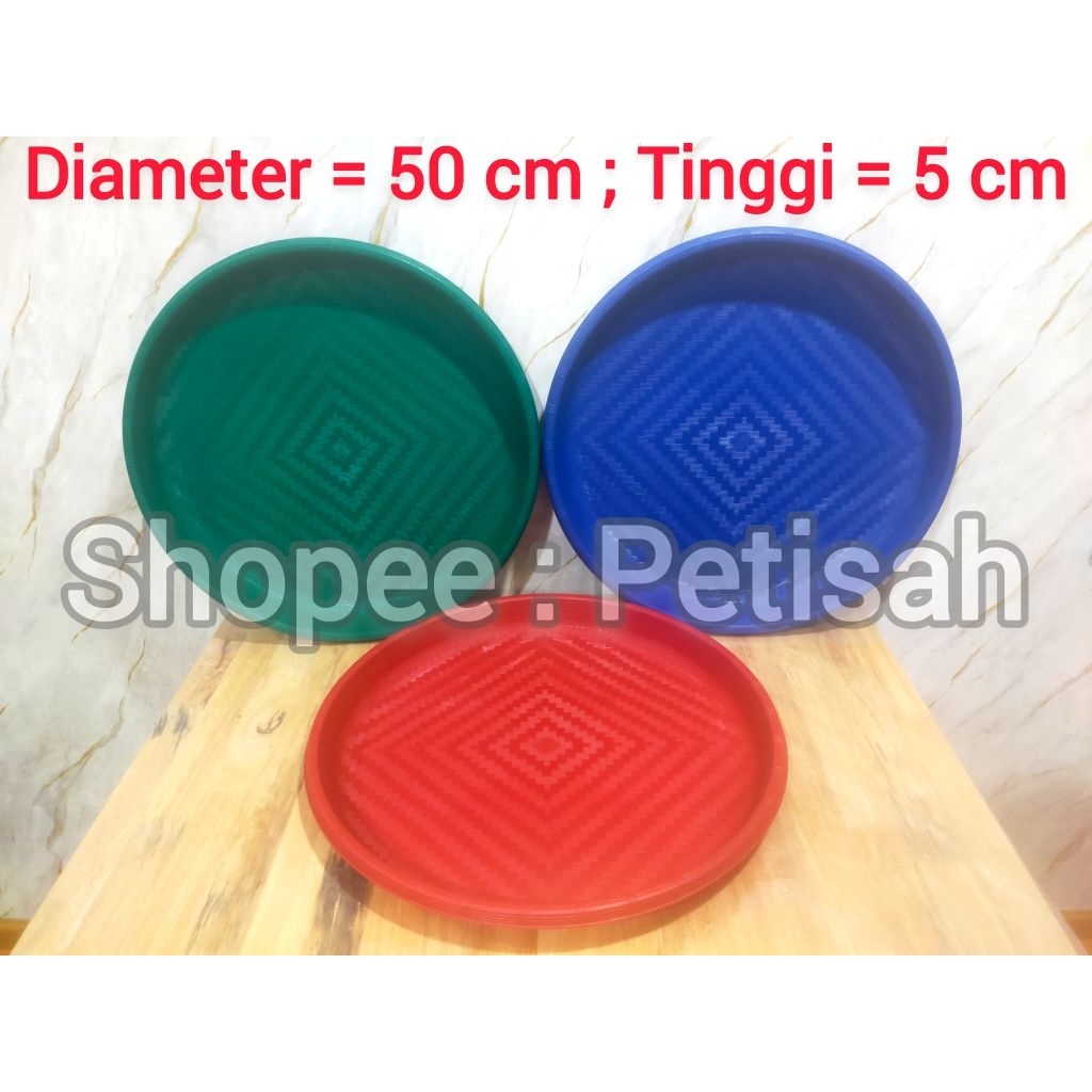 Tampah Plastik Bulat GM Diameter 50cm / Nampan Plastik Bulat 50cm / Tampah Bulat Besar / Nampan Bula