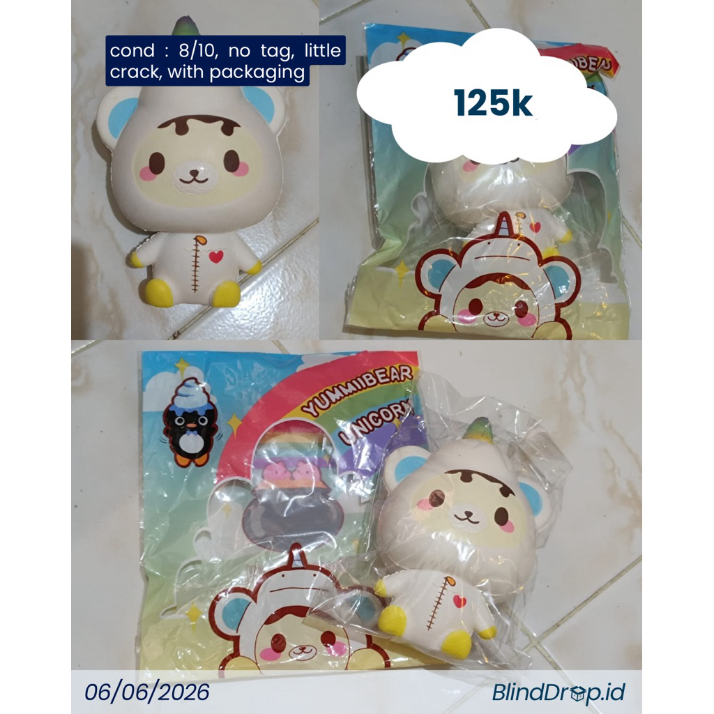 Yummiibear Unicorn Squishy Preloved ‼️