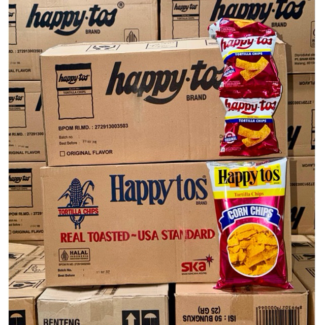 HAPPYTOS TORTILLA CHIPS CORN CHIPS // CHITATO LITE RENCENG 1 DUS RUMPUT LAUT CITATO CIKI KERIPIK SNA