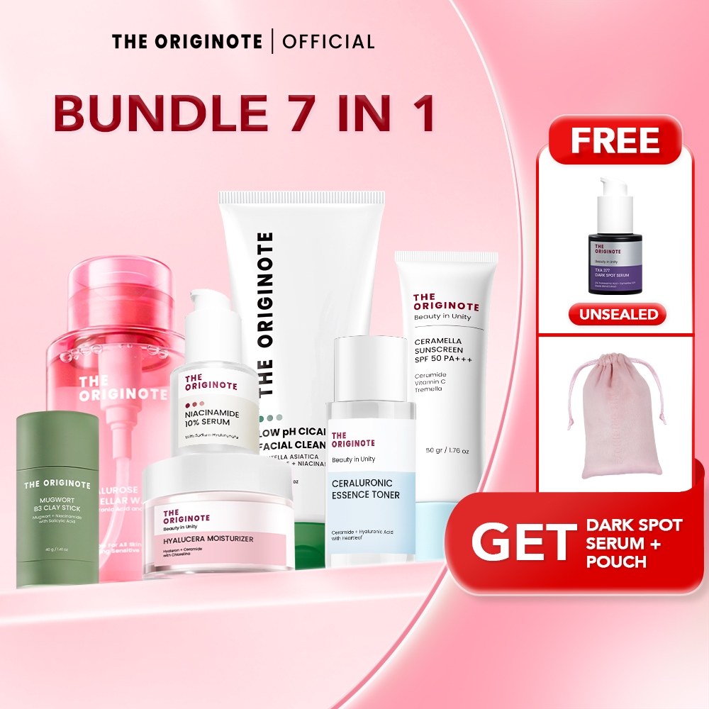 [Beginner Friendly] The Originote 7in1 Bundle Facial Cleanser Toner Serum Moisturizer Sunscreen Mice