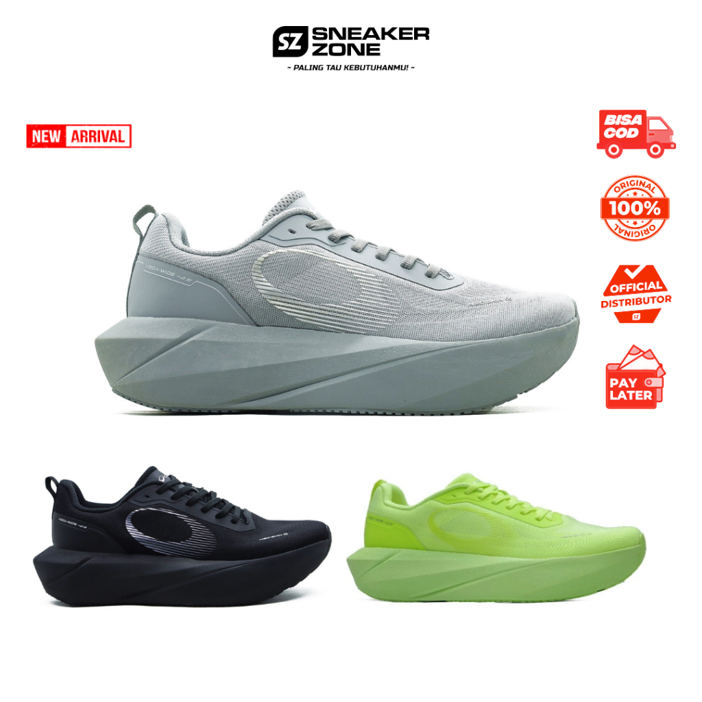 SEPATU RUNNING GUMI VEGA - SEPATU LARI DAILY RUN EMPUK KAKI LEBAR ORIGINAL GUMI
