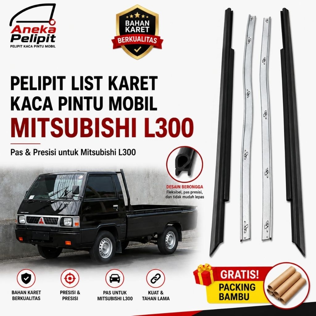 Pelipit List karet kaca pintu MITSUBISHI L300