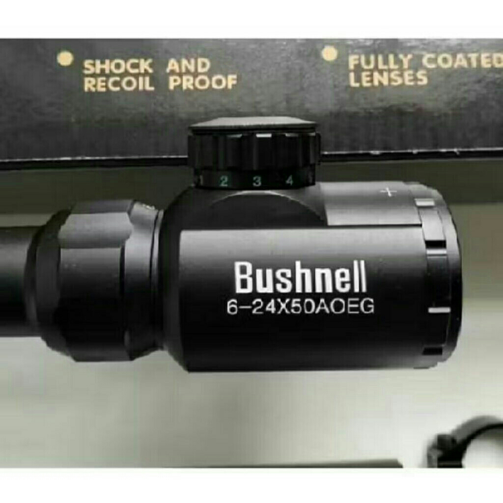 TELESKOP BISA SIANG MALAM BUSHNELL 6-24x50 AOL+SUNHIDE ZOOM BESAR LENSA BESAR