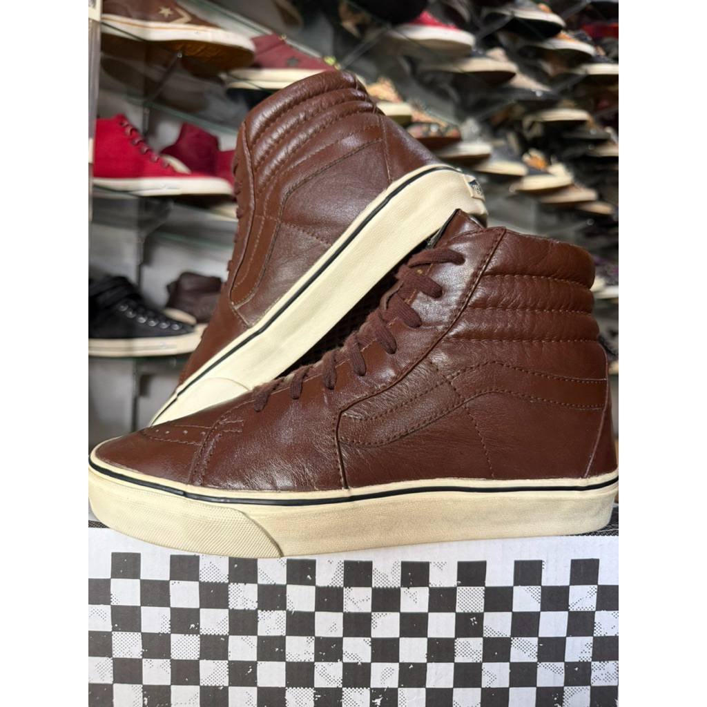 Vans SK8 Hi Brown Leather Vintage