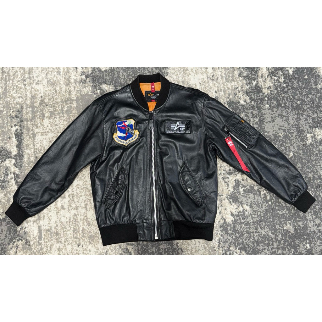 BOMBER LEATHER JACKET FLIGHT 115 HP