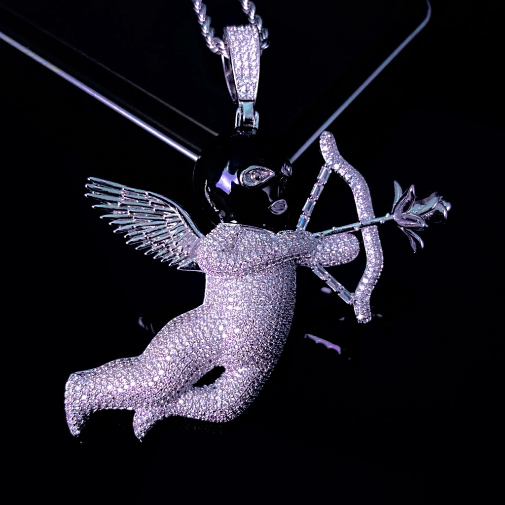 Iced Out Shoting Love Iced Out HipHop Pendant Unisex
