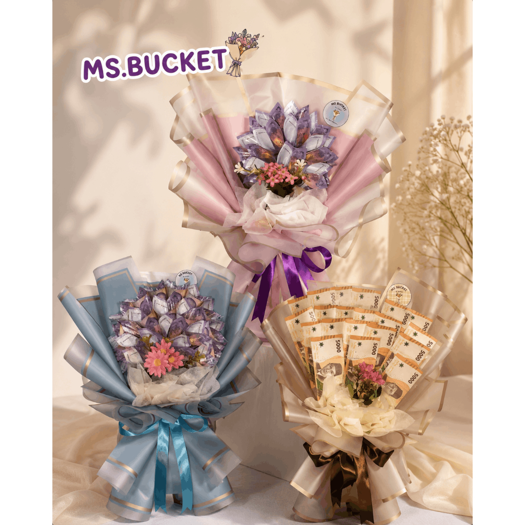 Buket Uang Kosong isi 10,15,25 Lembar