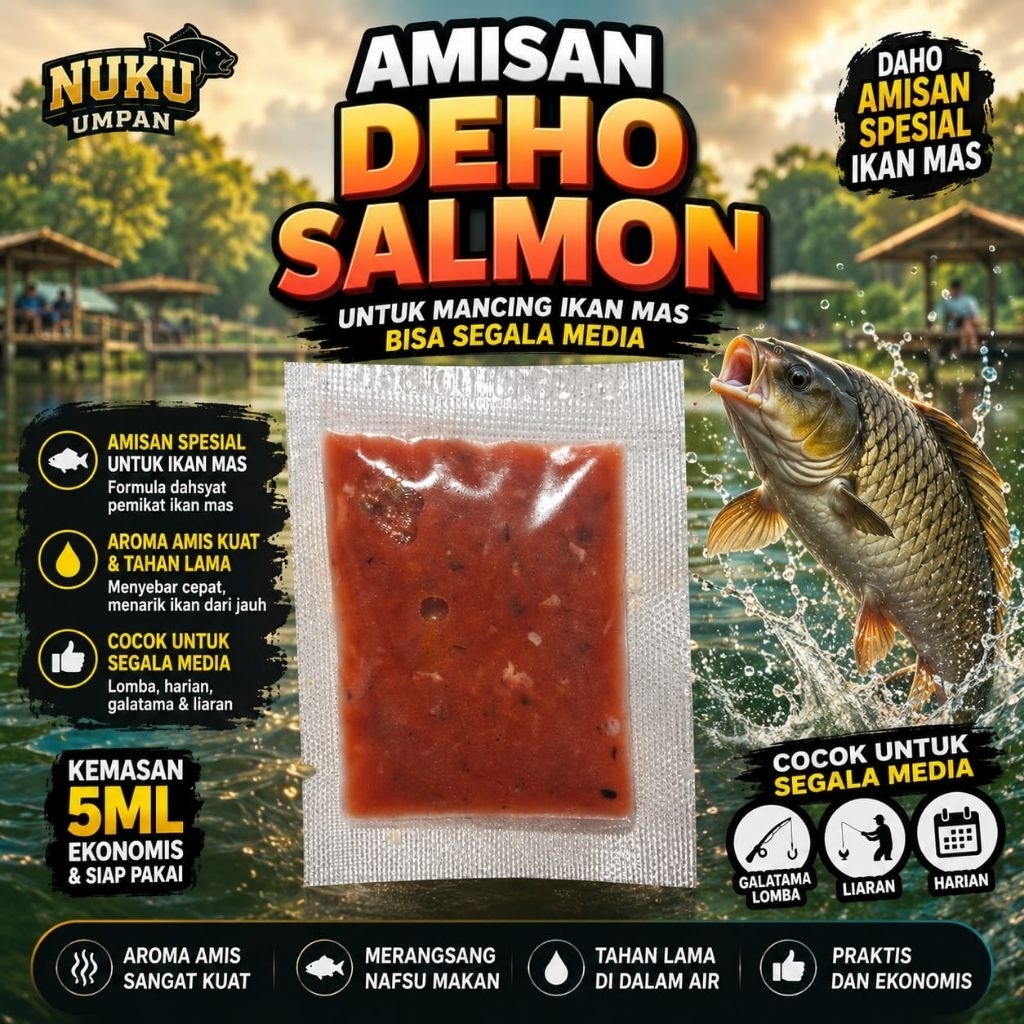 Deho Salmon Sachet amisan umpan pancing
