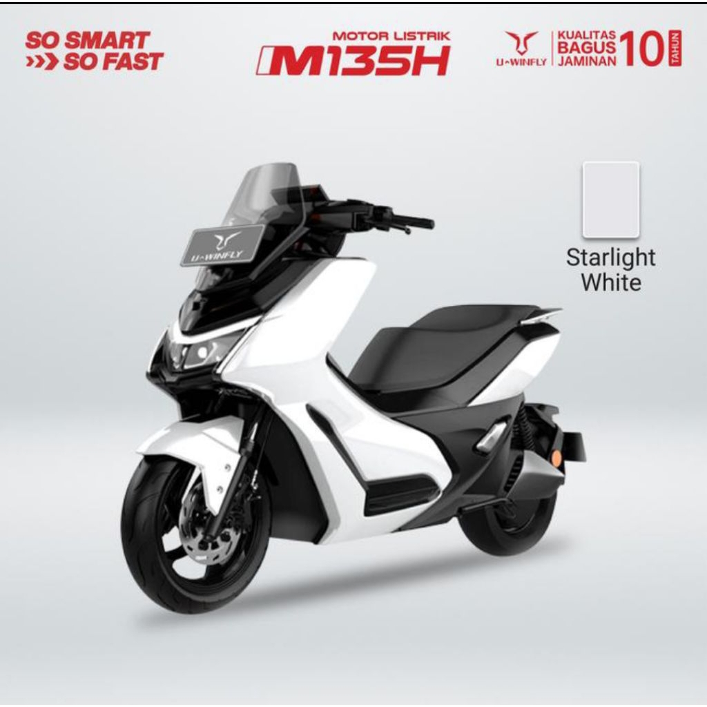 MOTOR LISTRIK UWINFLY M135H Power 5,000 Watt, Baterai Lithium dan Jarak Tempuh 180 KM