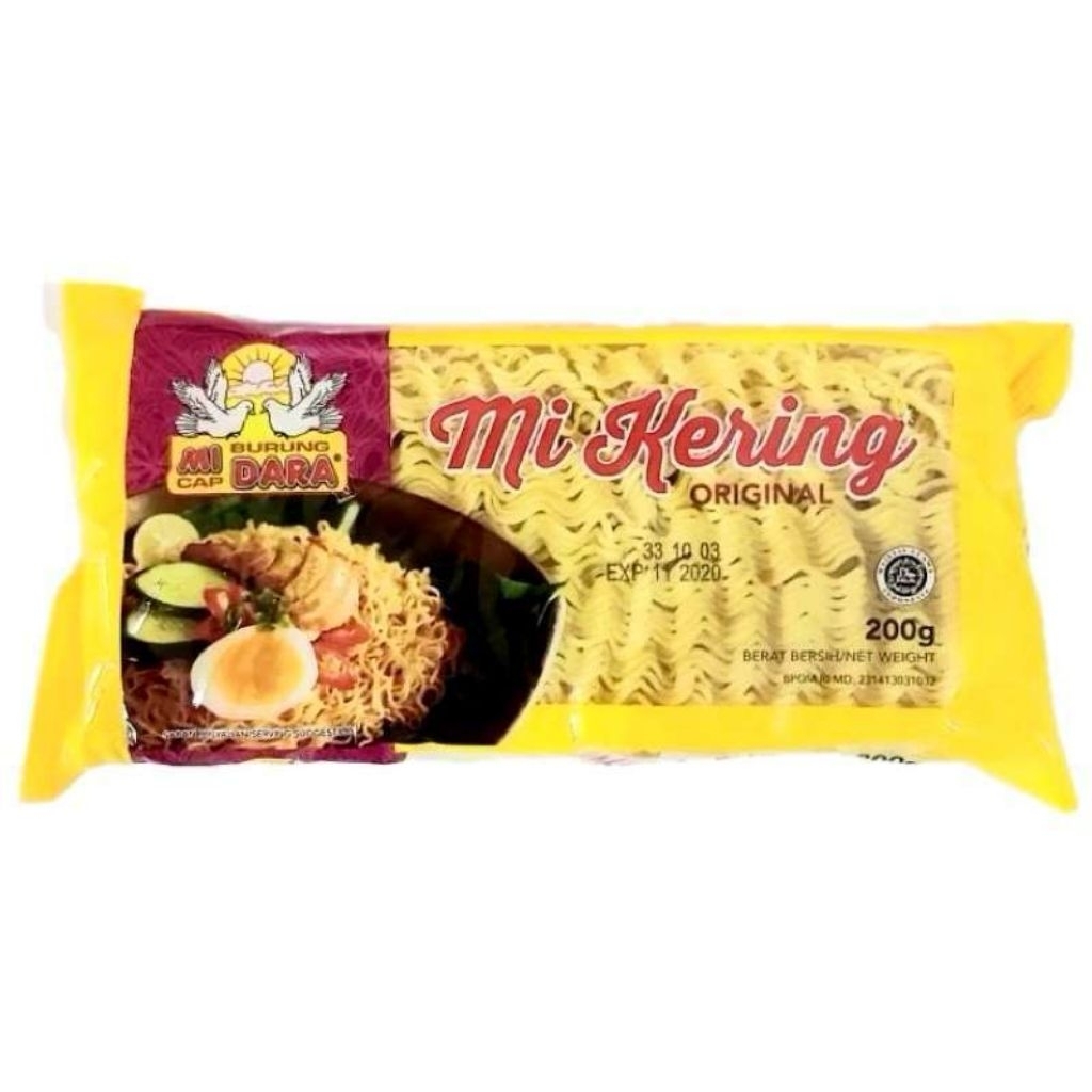 Mie kering dara/ mie burung dara original/ mie dara 200g/ mi kering