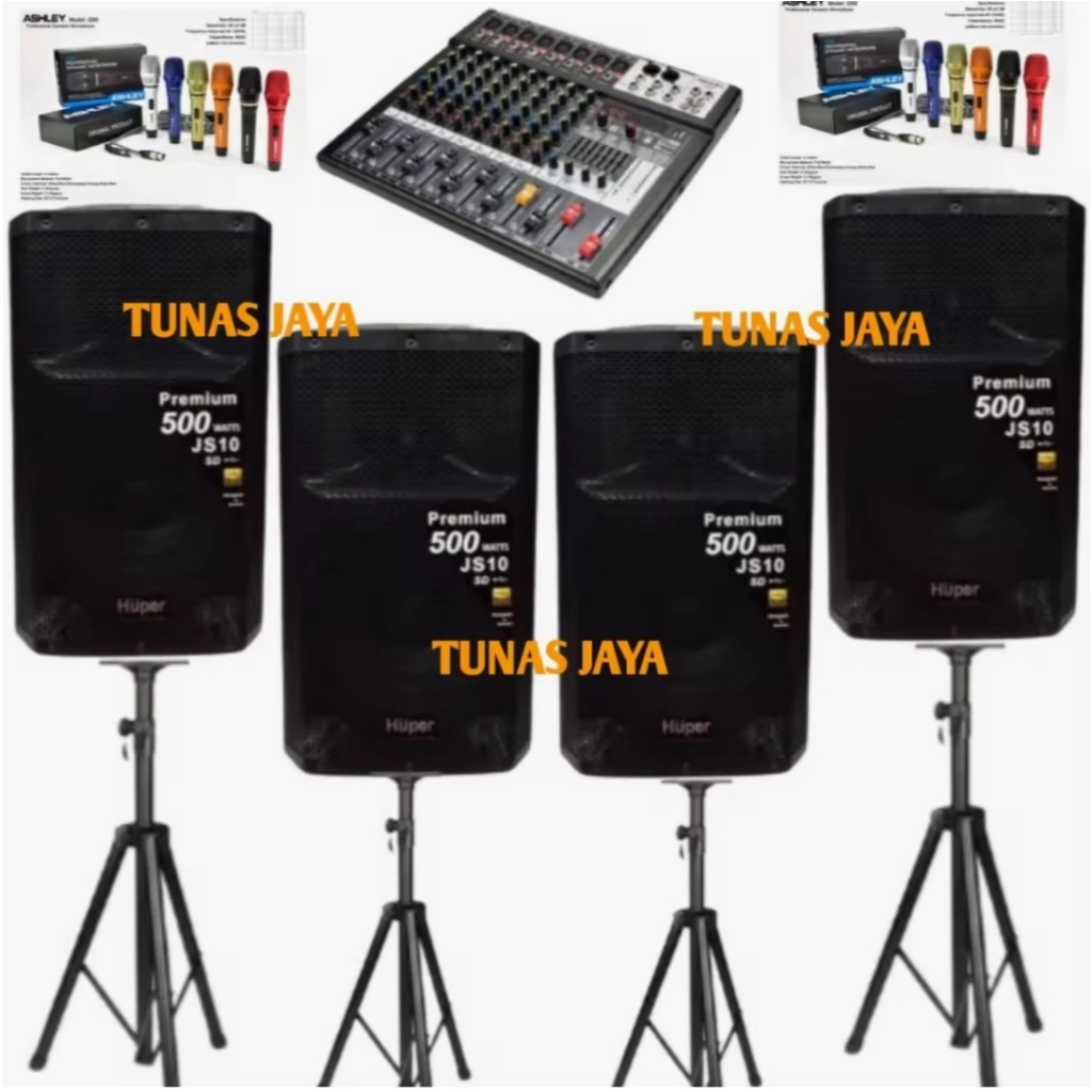 Huper Speaker Aktif JS 10 - 15 Inch Original Speaker Aktif Huper JS10 500Watt