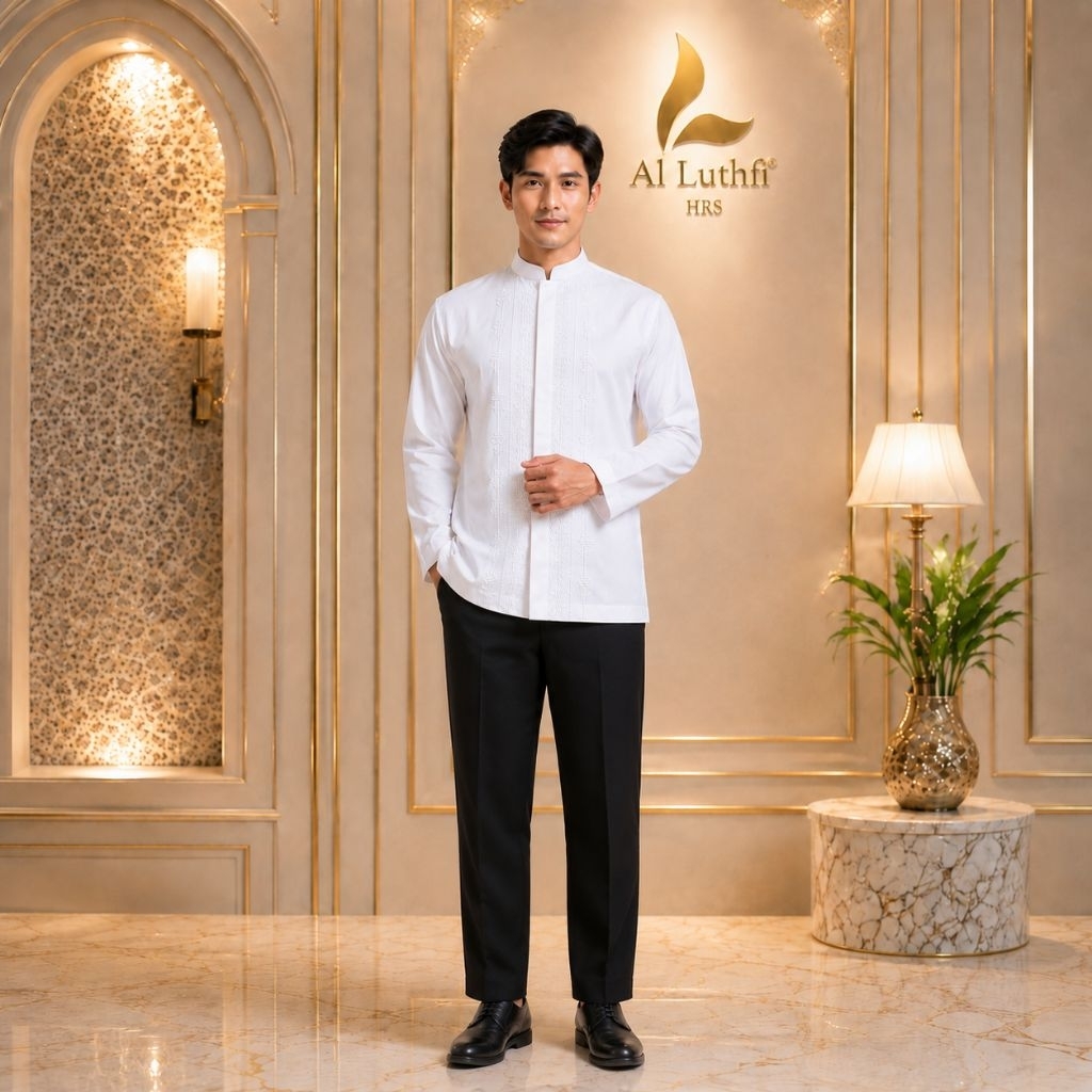 BAJU KOKO AL-LUTFI LENGAN PANJANG PUTIH BW PREMIUM