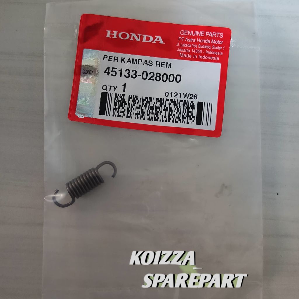 HGP 45133-028-000 SPRING BRAKE SHOES/PER KAMPAS REM GRAND,SUPRA, REVO,, KHARISMA,SUPRA125