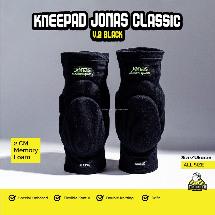 Kneepad Jonas Classic V2 Hitam